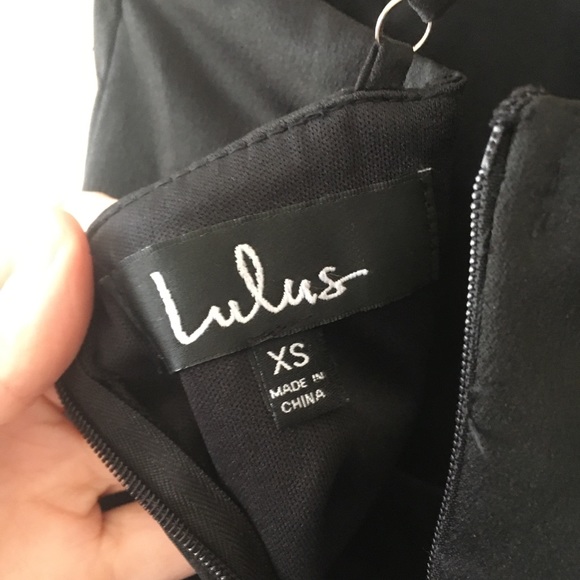 CLOSET CLEAR OUT SALE - NWT Lulu’s black satin cocktail dress - Picture 6 of 11